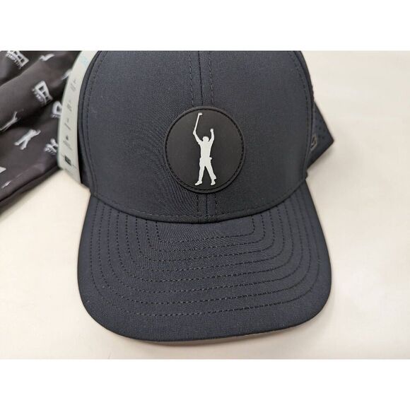 MELIN A-GAME HYDRO PHIL MICKELSON ON-COURSE BLACK TOUR CAP HAT 58 CM W/ BAG NEW - Picture 2 of 9